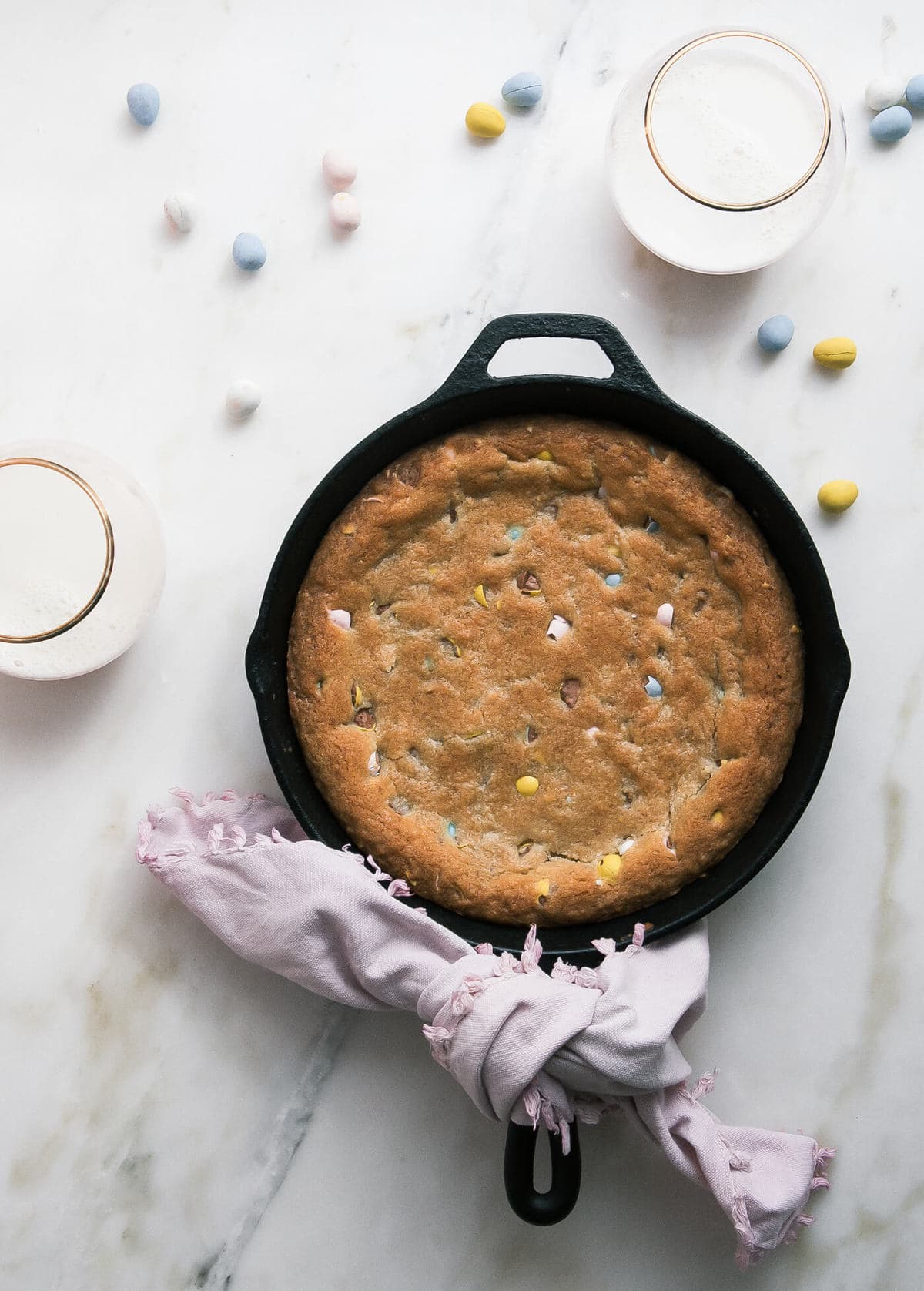 Cadbury Mini Eggs Skillet Cookie