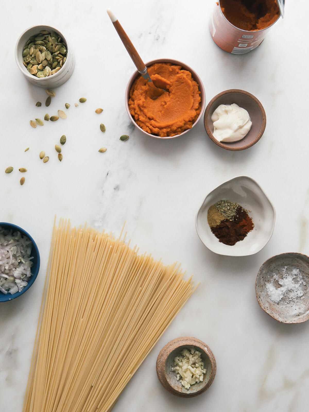 Ingredients for pasta. 