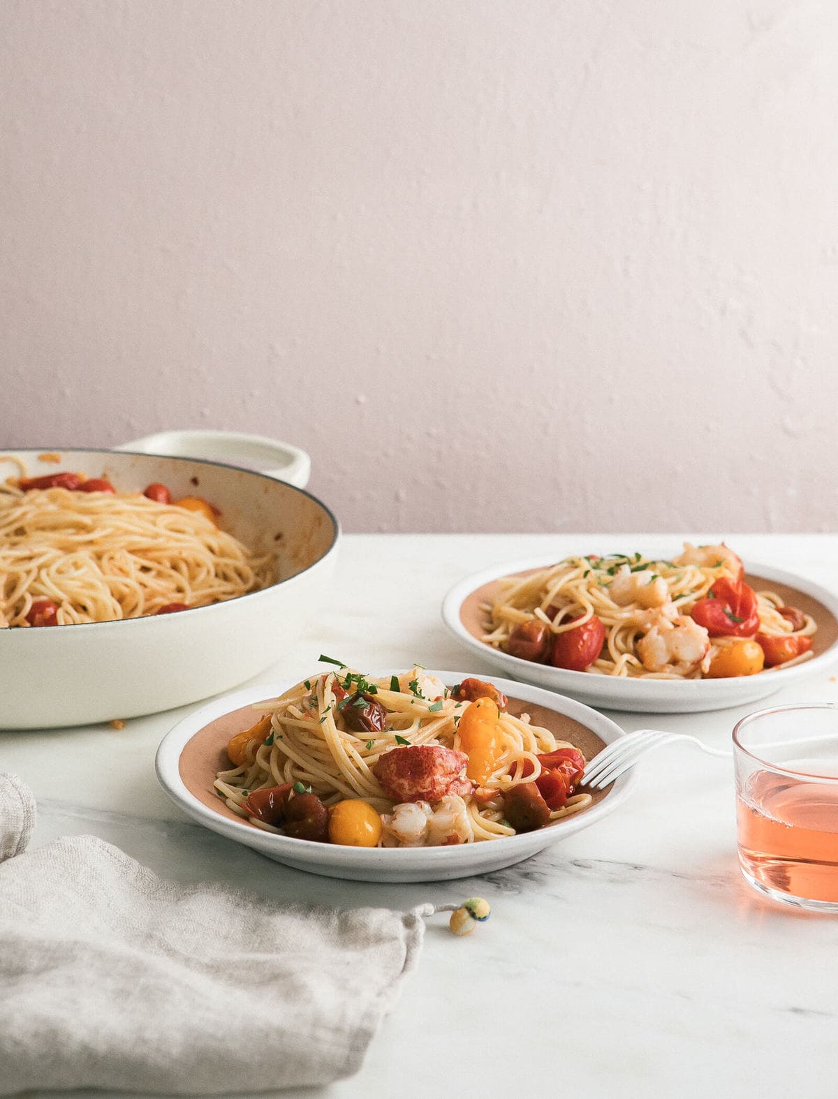 Lobster Pasta with Cherry Tomatoes