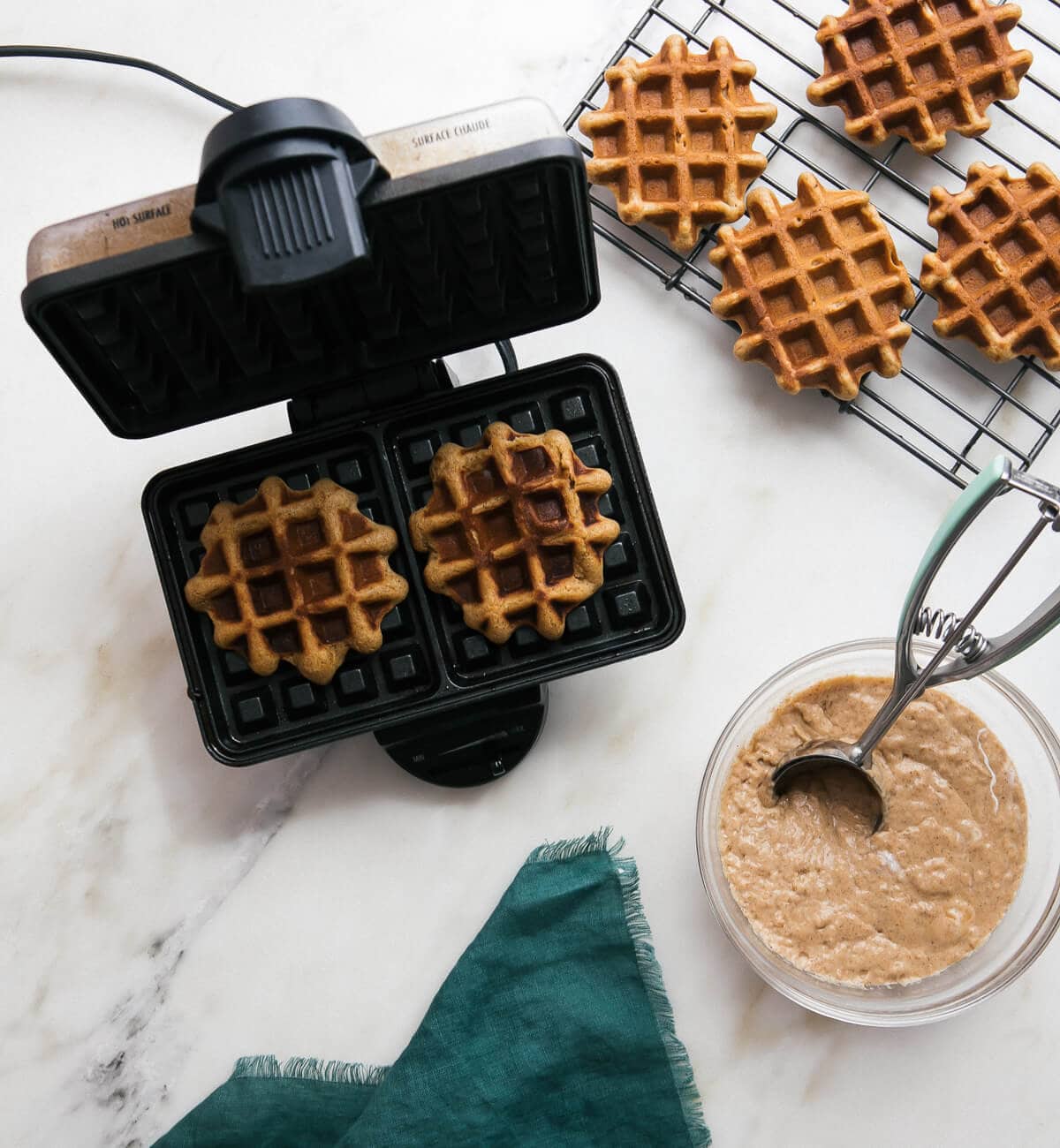 Crispy Pumpkin Waffles 