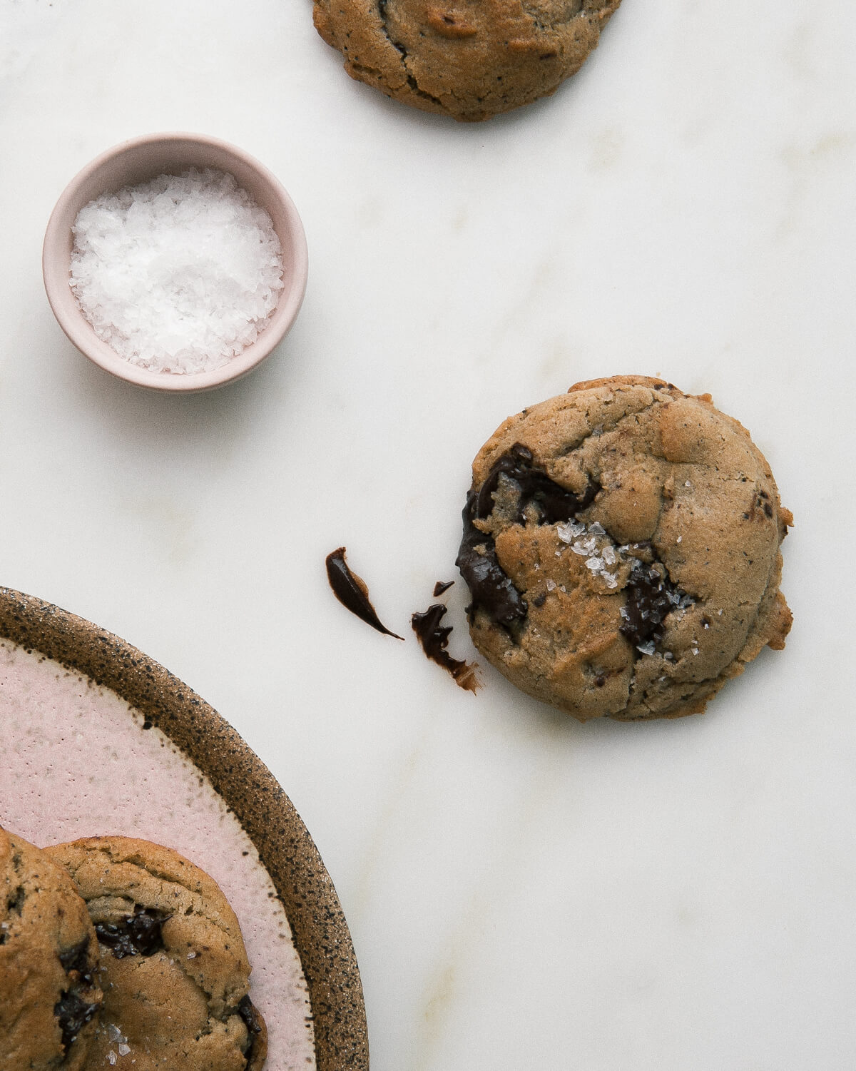 Espresso Chocolate Chip Cookie with salt. 