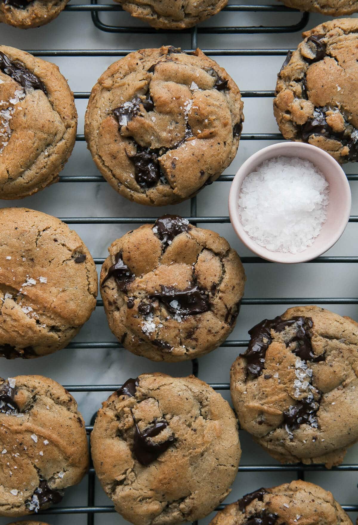 Espresso Chocolate Chip Cookies with Salt