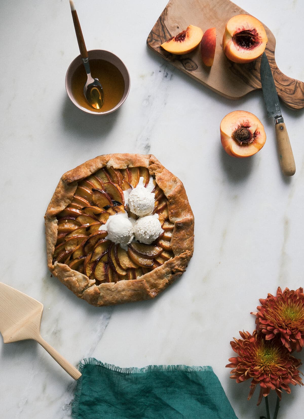 Peach Galette with Baklava Filling