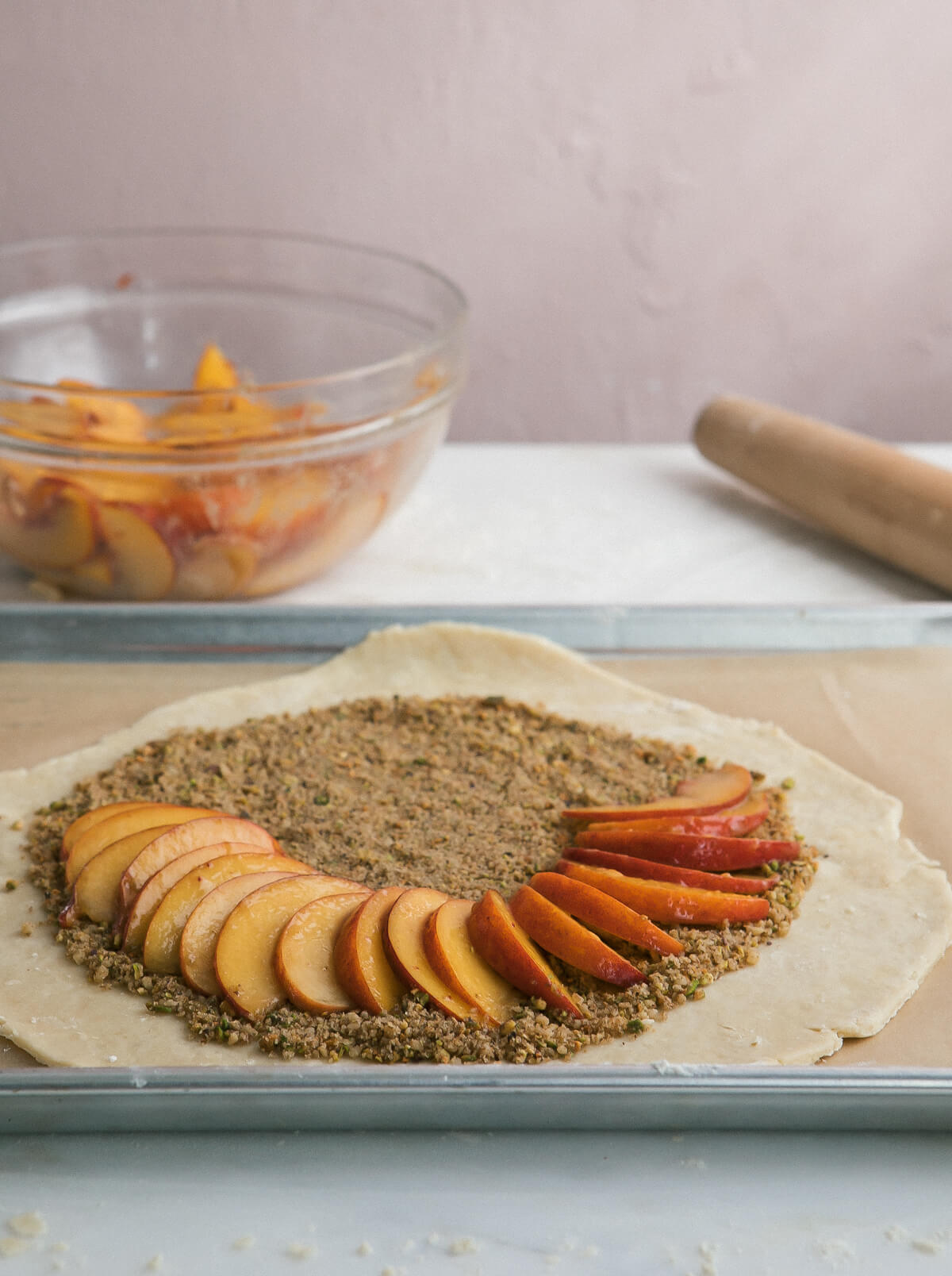 Peach Galette with Baklava Filling