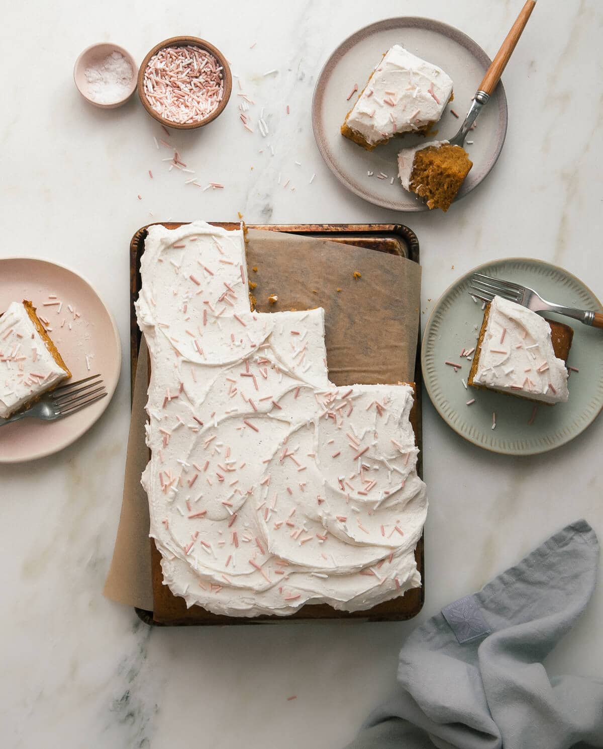 Pumpkin Sheet Cake with Brown Butter Frosting