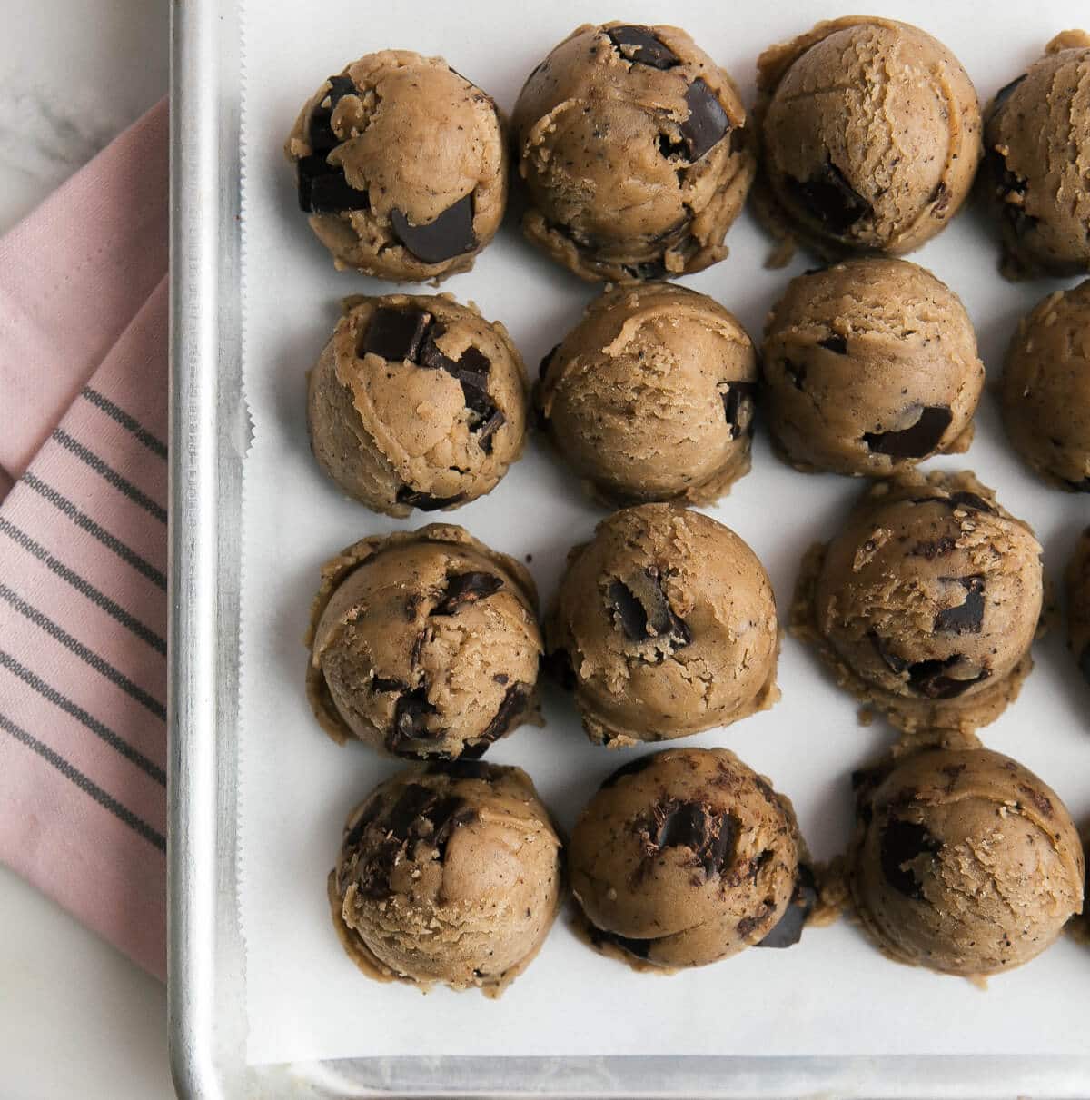 Espresso Chocolate Chip Cookies Pre-Bake