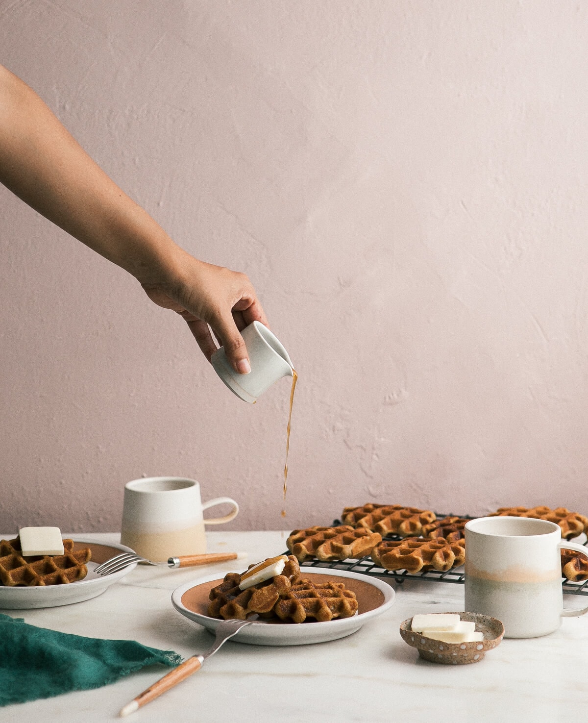 Crispy Pumpkin Waffles 