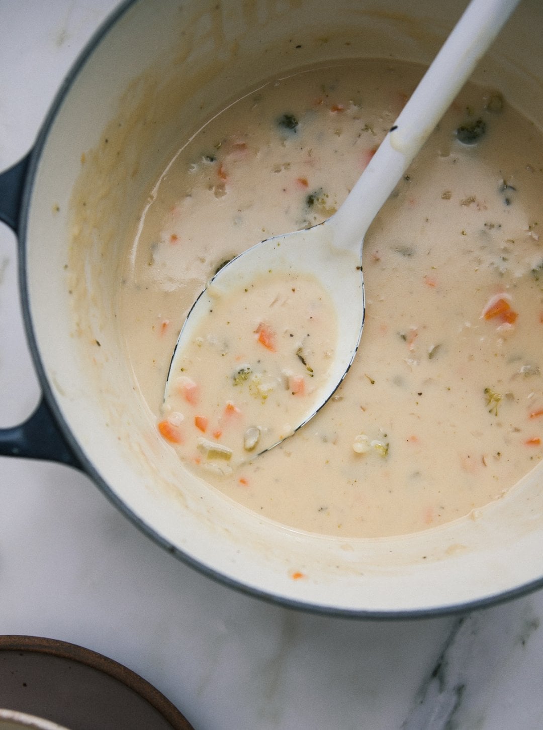 Broccoli Cheddar Soup with Baby Biscuits A Cozy Kitchen