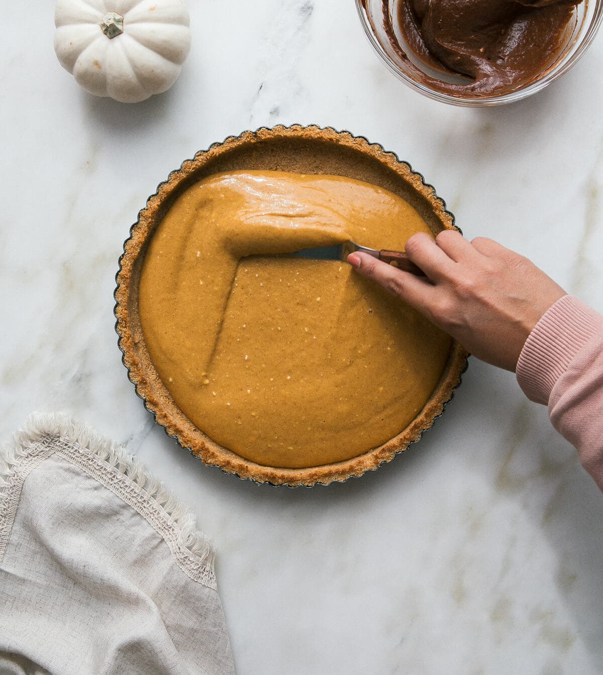 Marbled Chocolate Cheesecake Pumpkin Pie