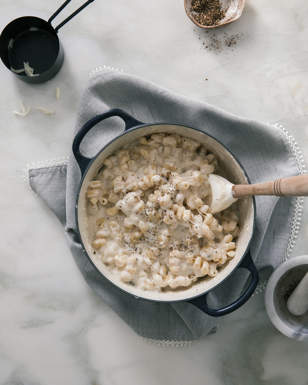 Cacio e Pepe Macaroni and Cheese