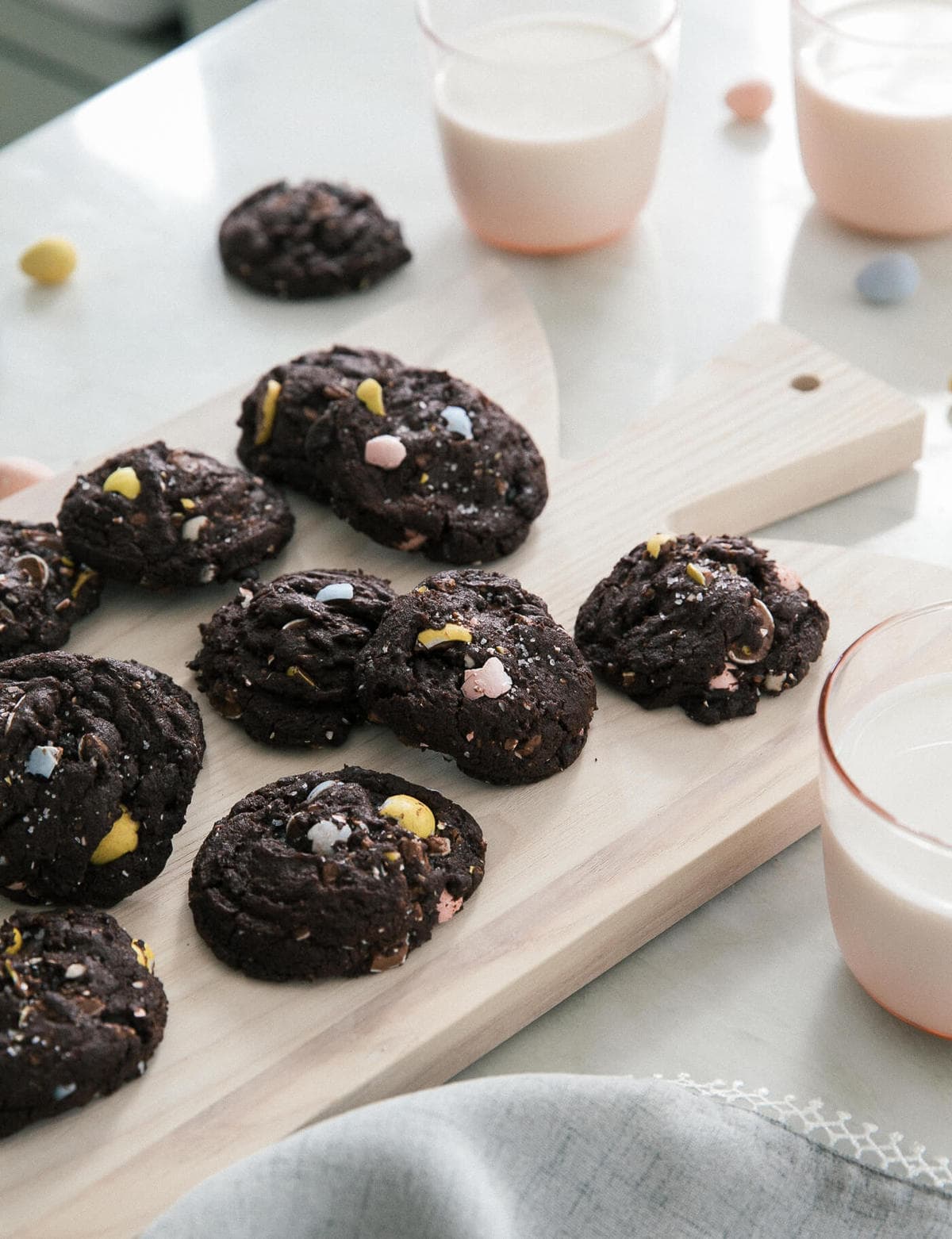 Chocolate Cadbury Egg Cookies