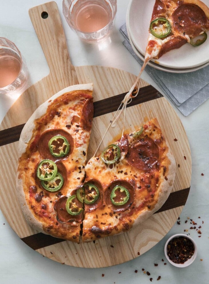 Jalapeño Pizza with Crispy Pepperoni A Cozy Kitchen