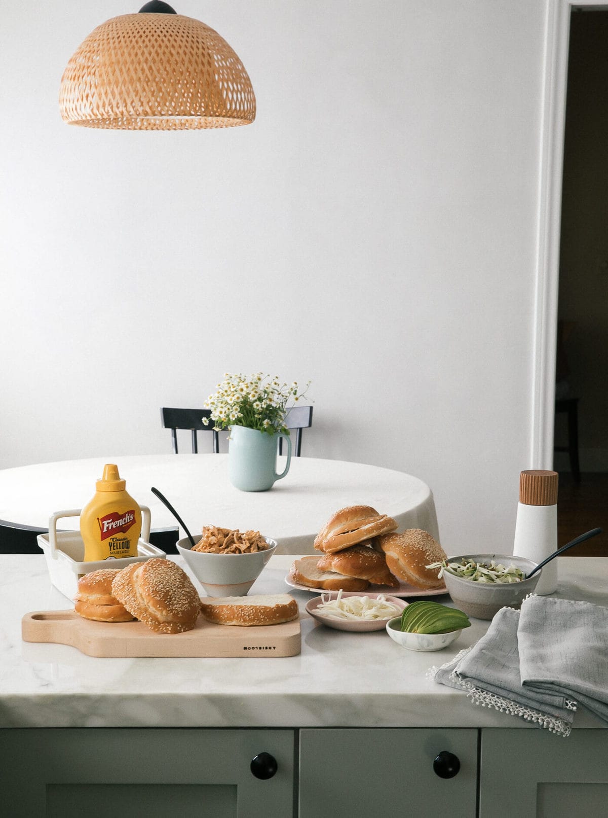 Ingredients for Cemitas Poblanas. 