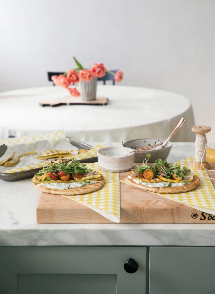 Summer Squash Gyros with Tzatziki A Cozy Kitchen