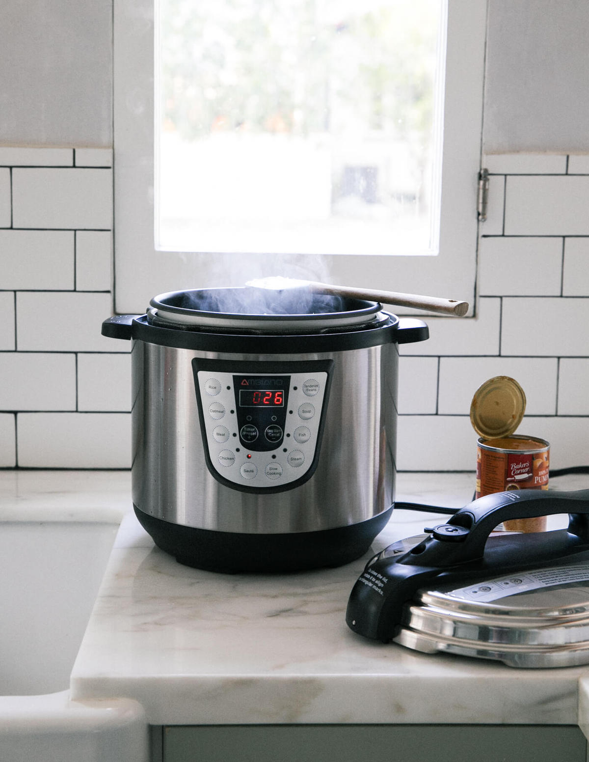 Instant pot on counter. 