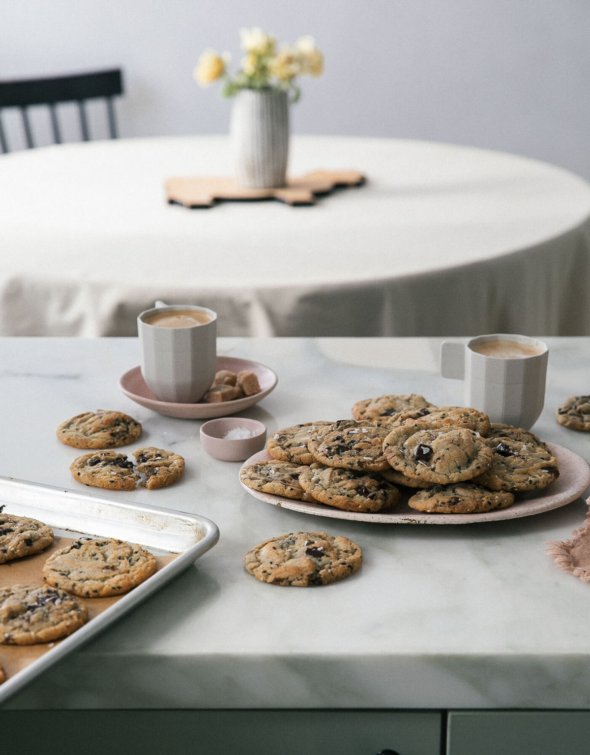 Sesame Chocolate Chip Cookies