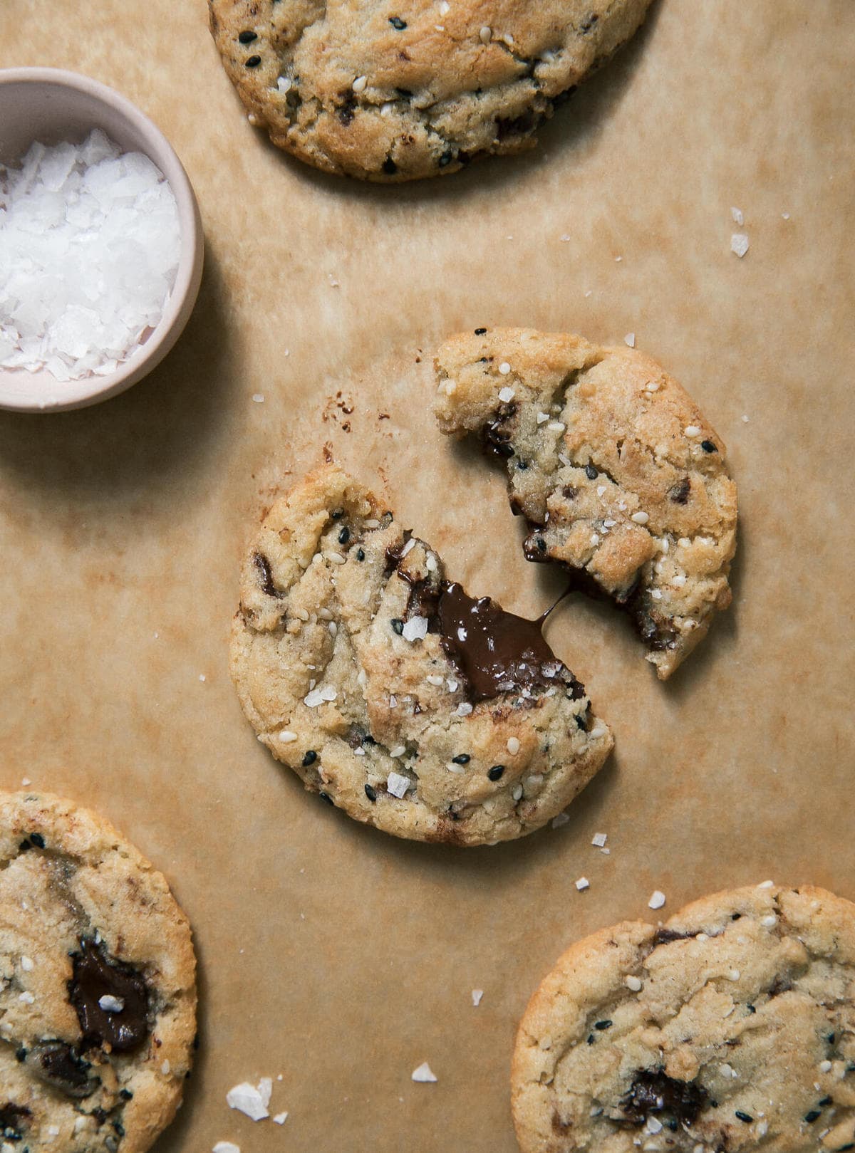 Sesame Chocolate Chip Cookies