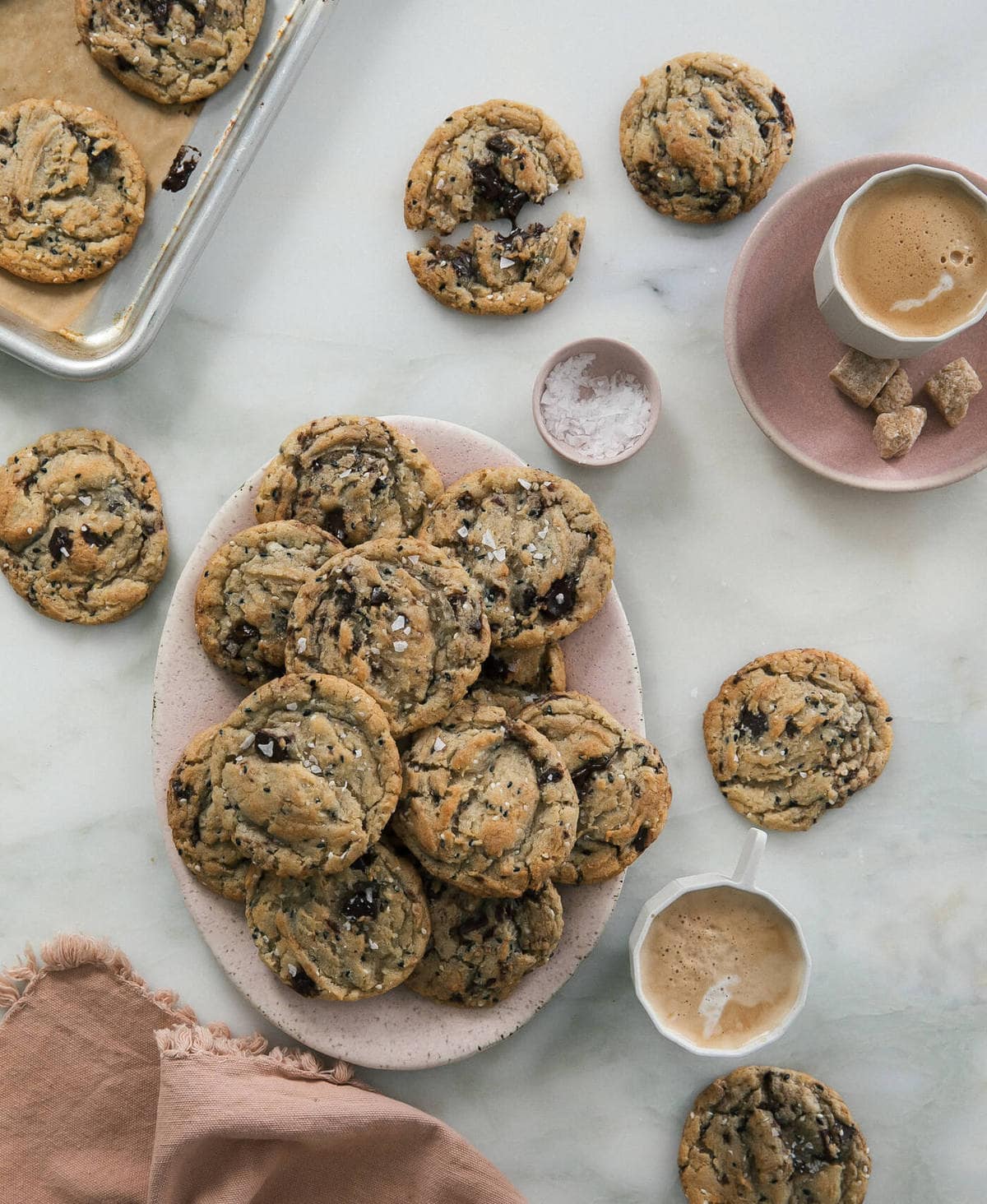 Sesame Chocolate Chip Cookies