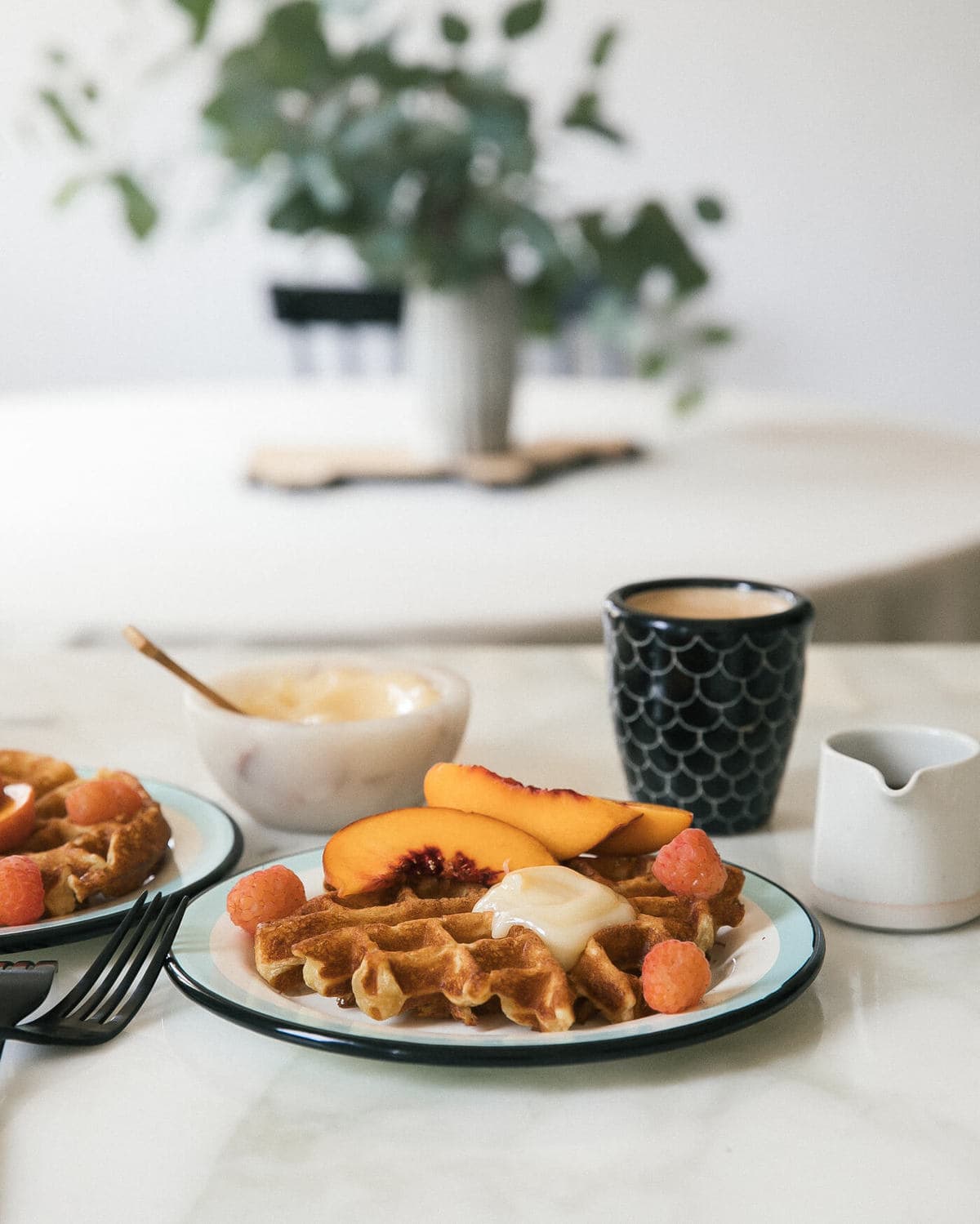 Light & Crispy Waffle Recipe - Very Crispy! - A Cozy Kitchen