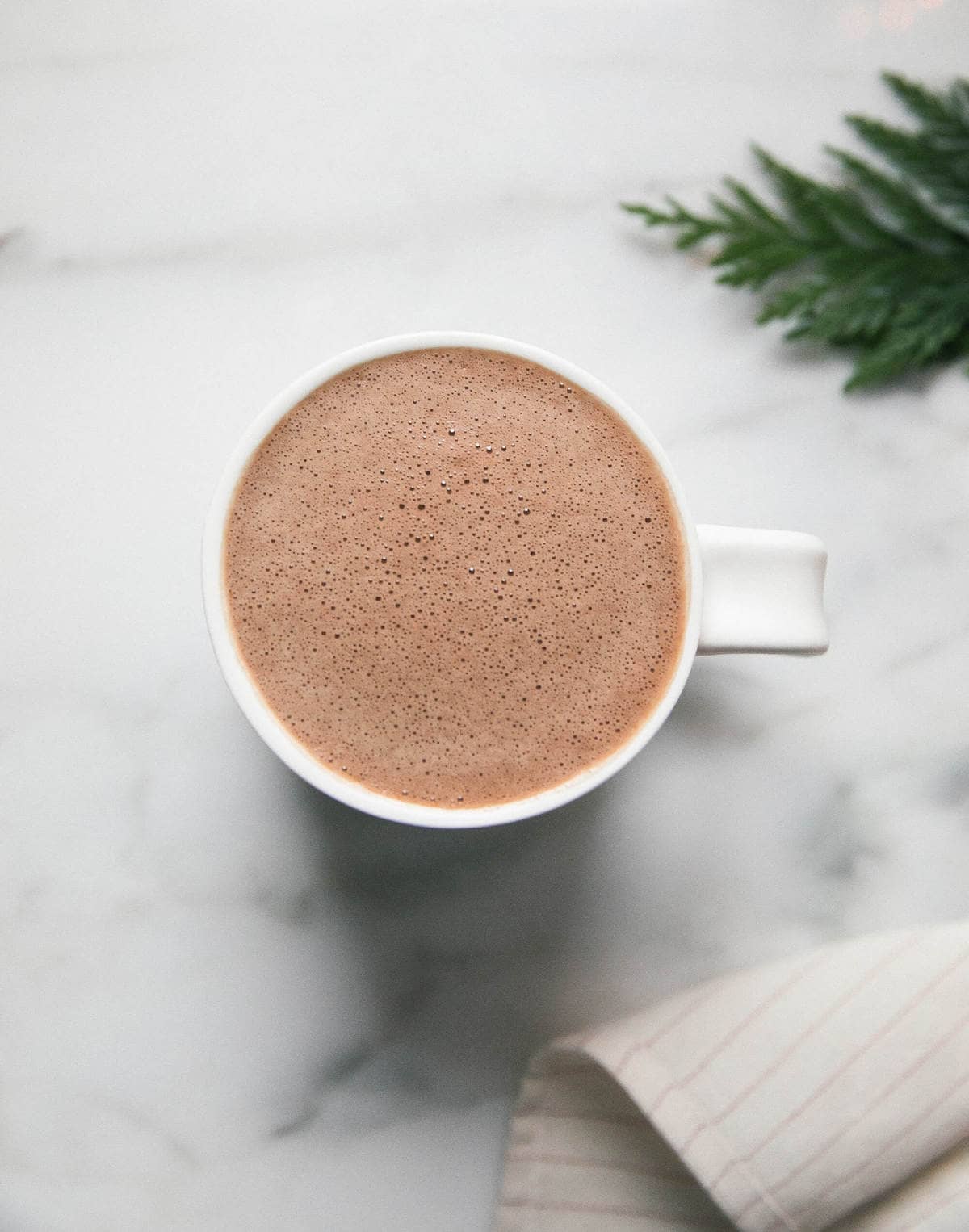 Oat Milk Hot Chocolate in a mug. 