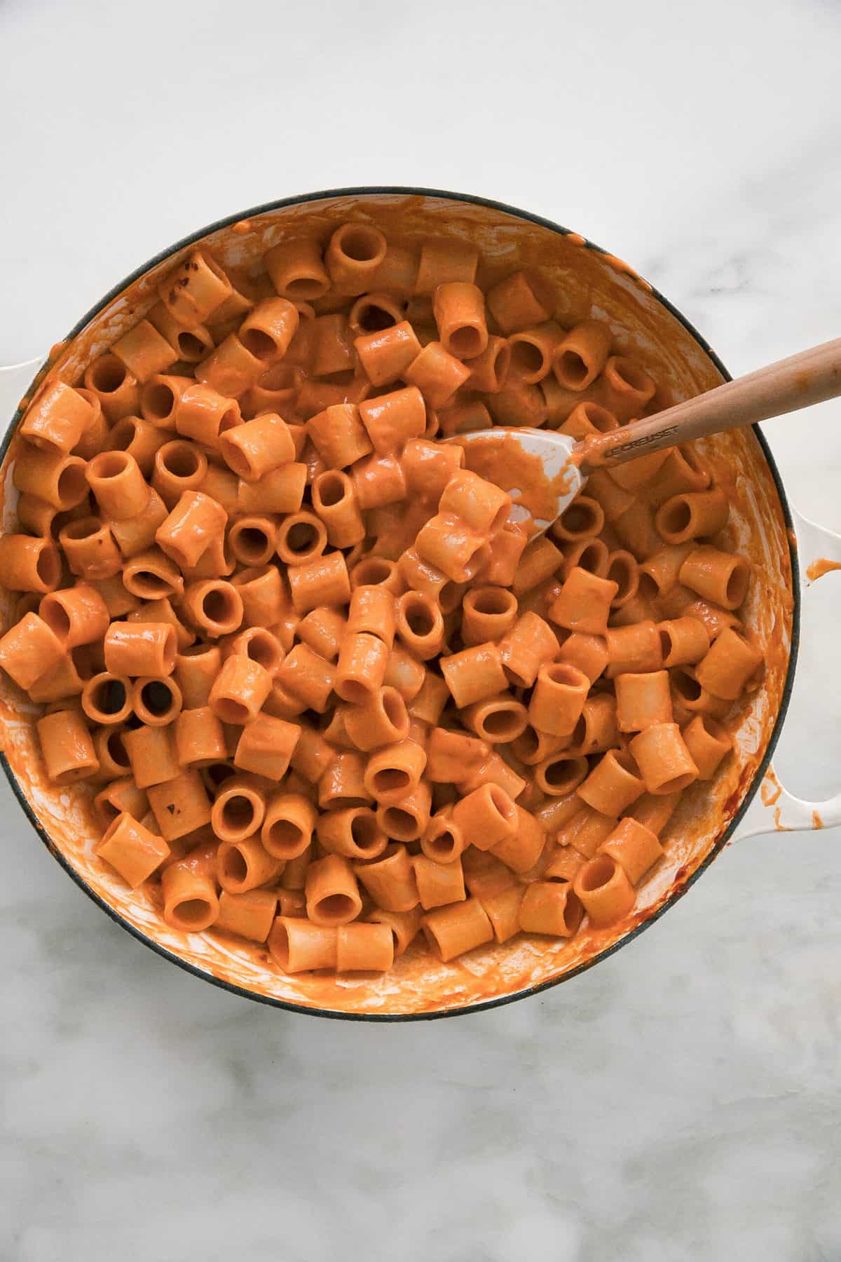 Pasta alla Vodka in a pot. 