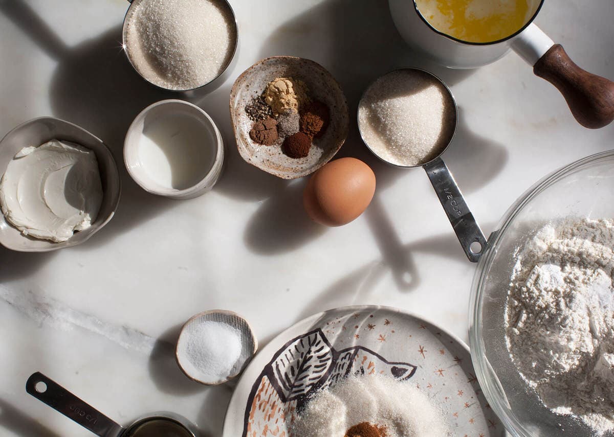 Ingredients for Chai Snickerdoodles. 