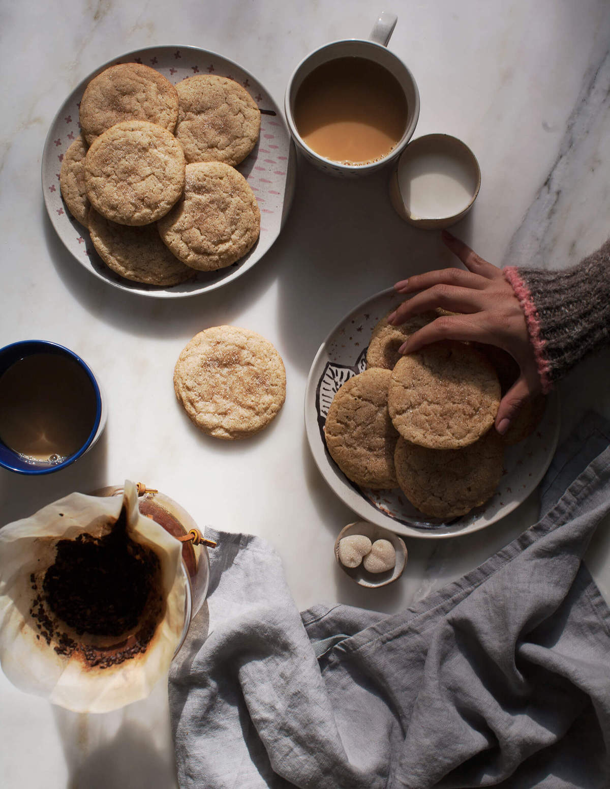 Chai Snickerdoodles on a plate. 