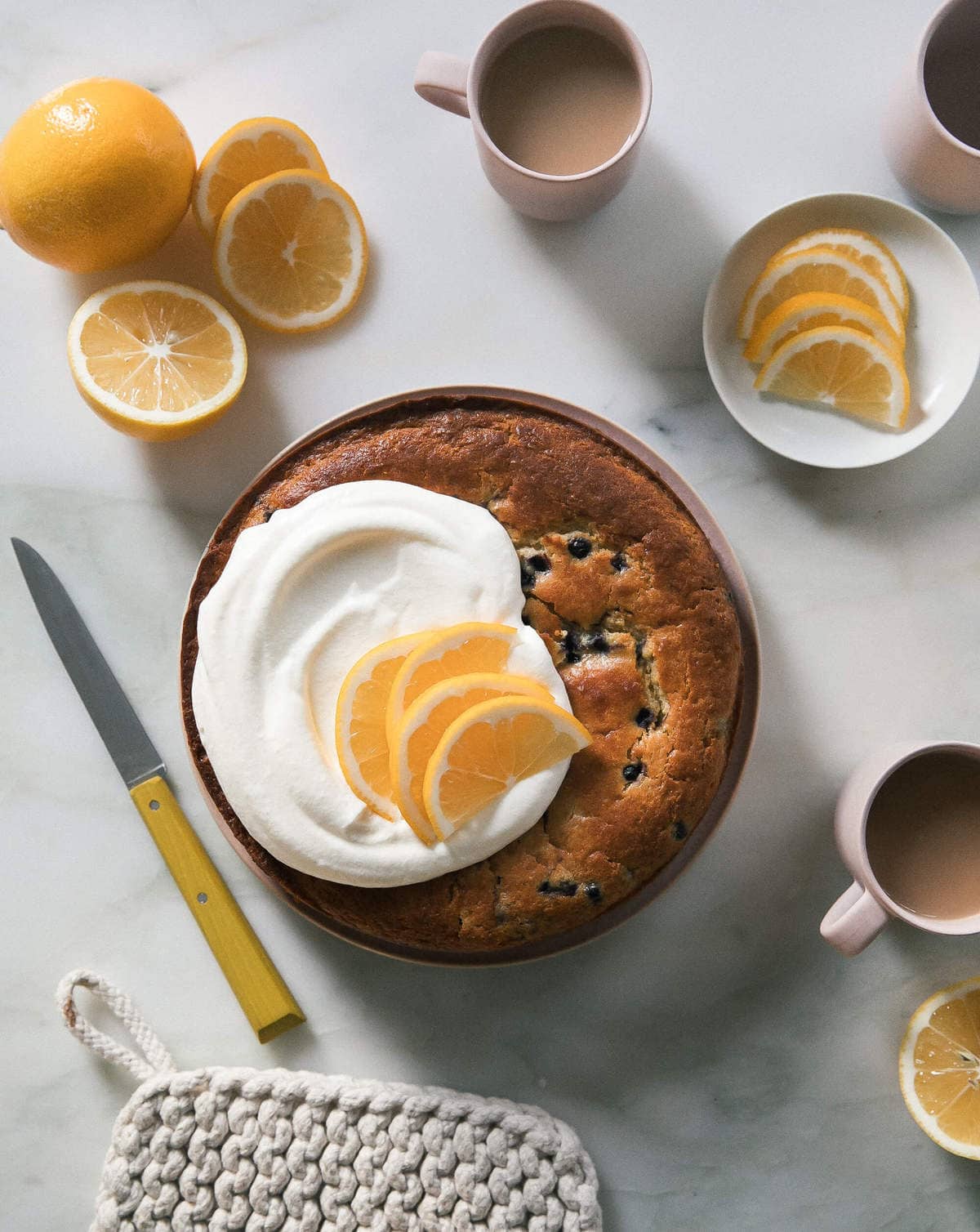 Meyer Lemon Blueberry Cornbread