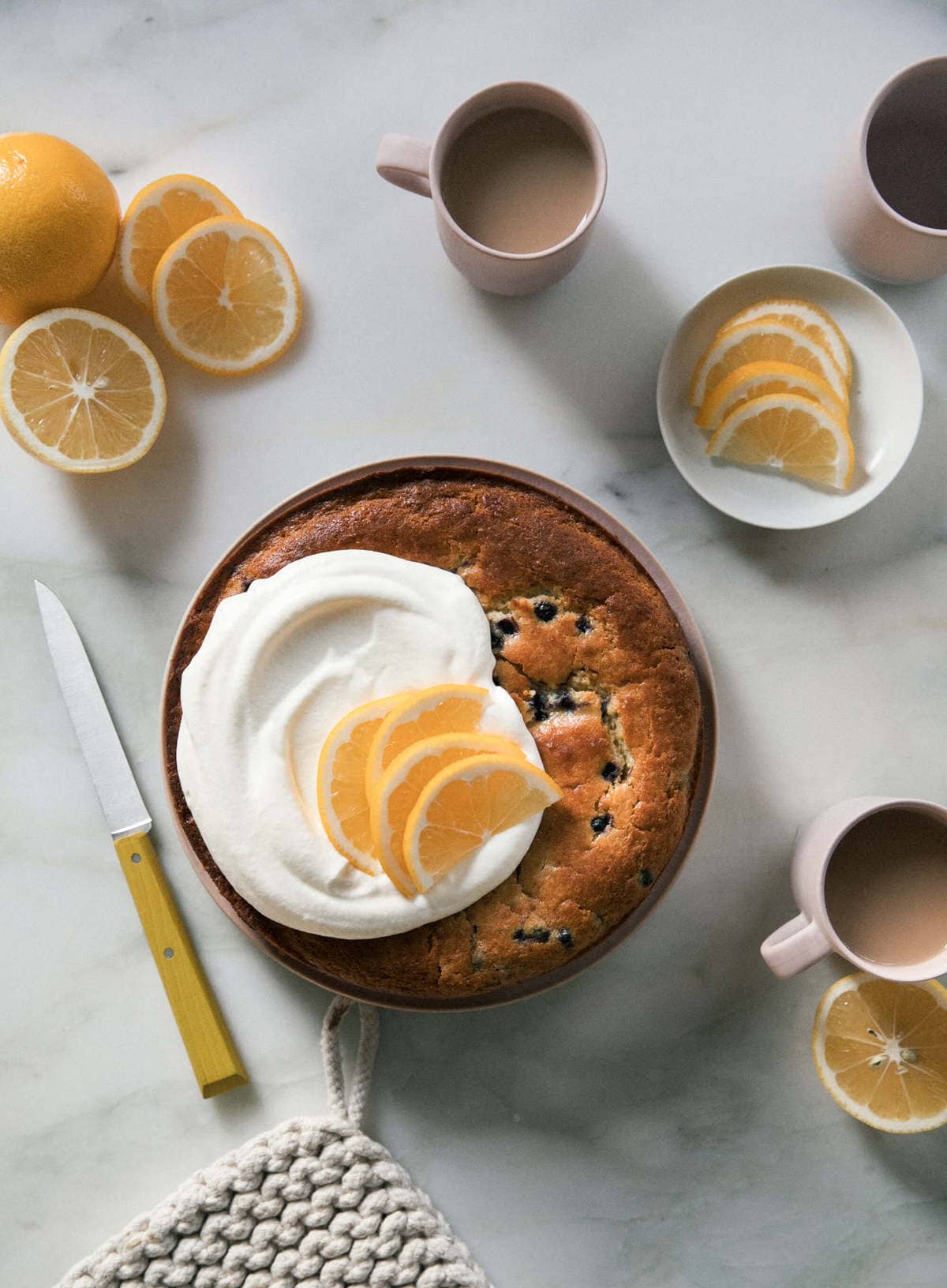 Meyer Lemon Blueberry Cornbread