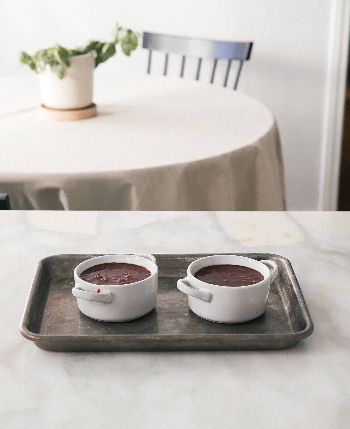 Red Velvet Lava Cakes baking. 