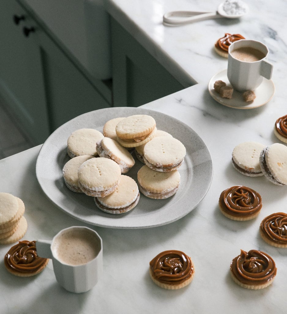 Alfajores on a plate. 