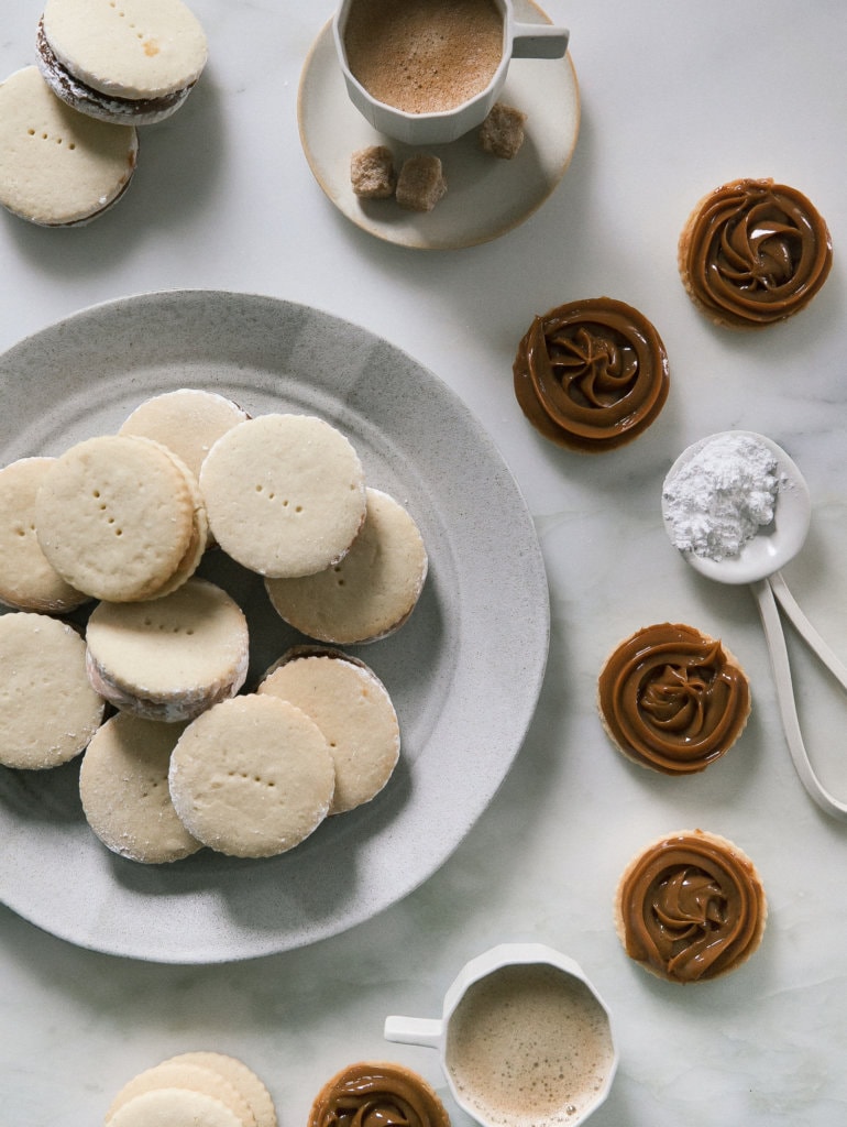 Alfajores on a plate. 