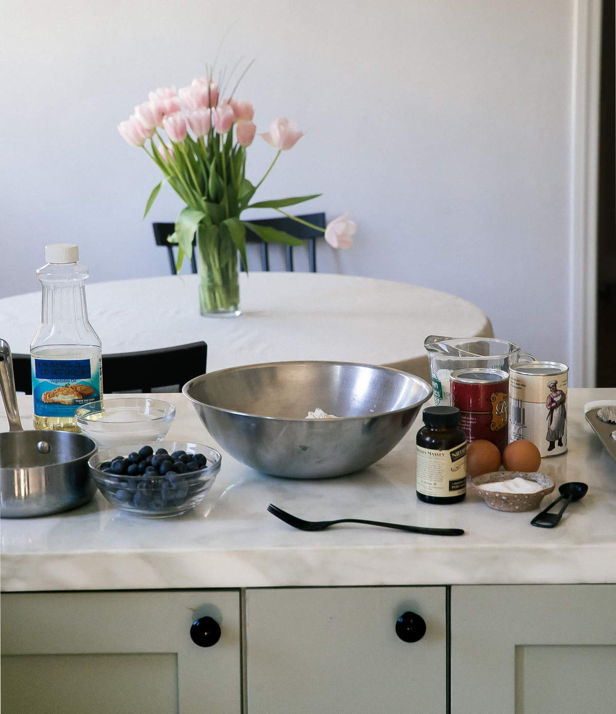 Ingredients for Best Blueberry Muffins. 