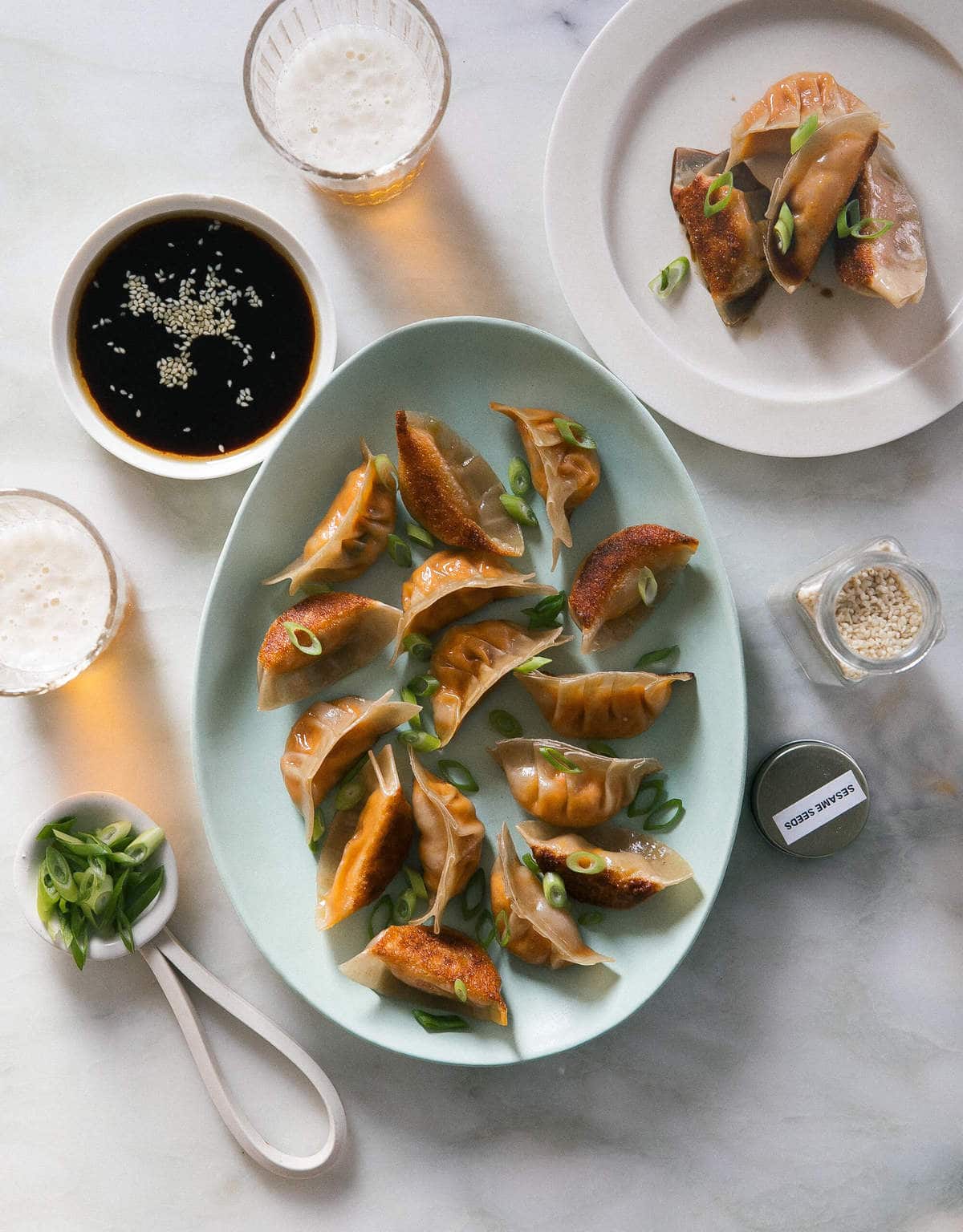 Vegetarian Carrot Ginger Potstickers 