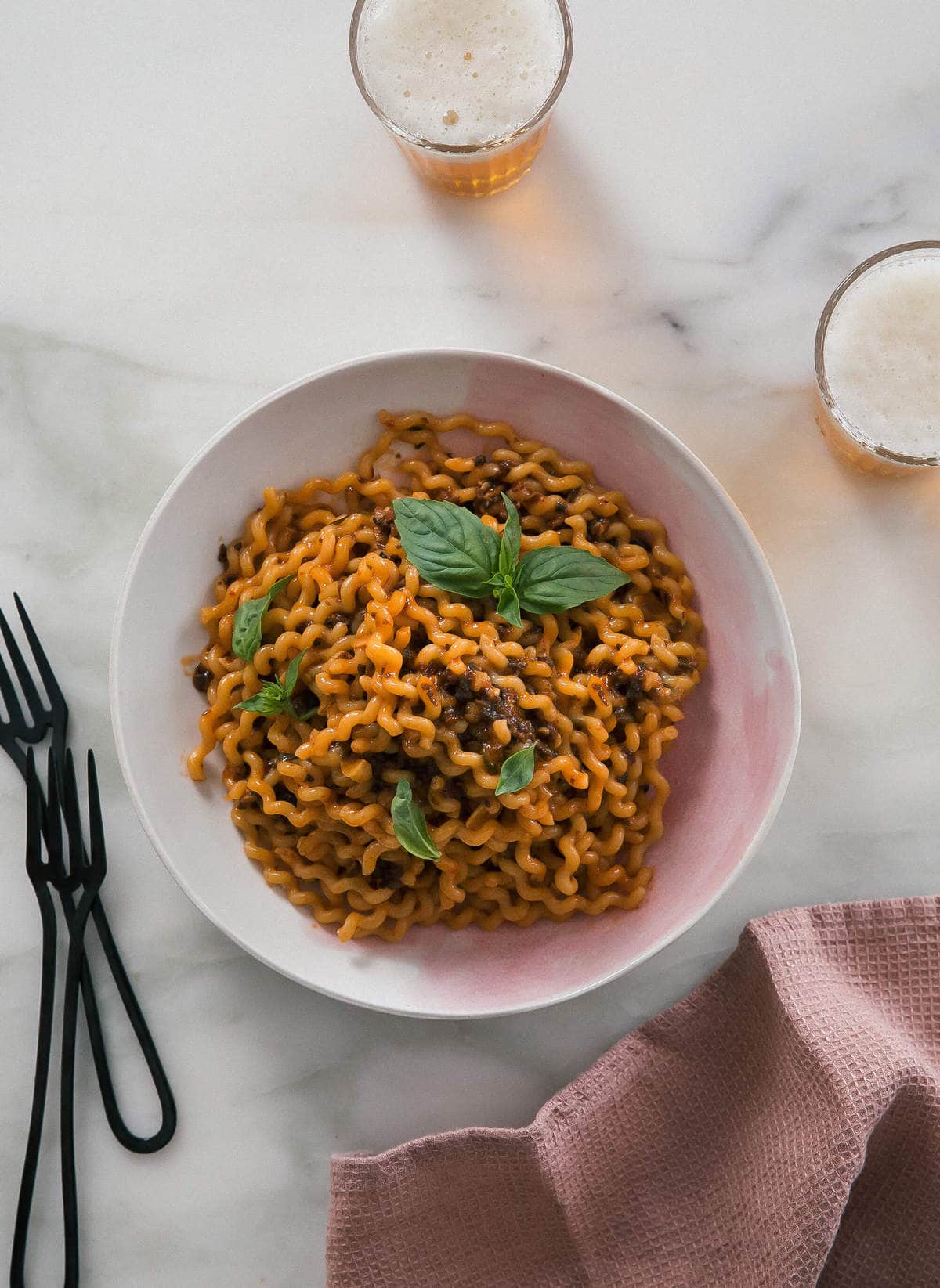 Spicy Sambal Mushroom Noodles