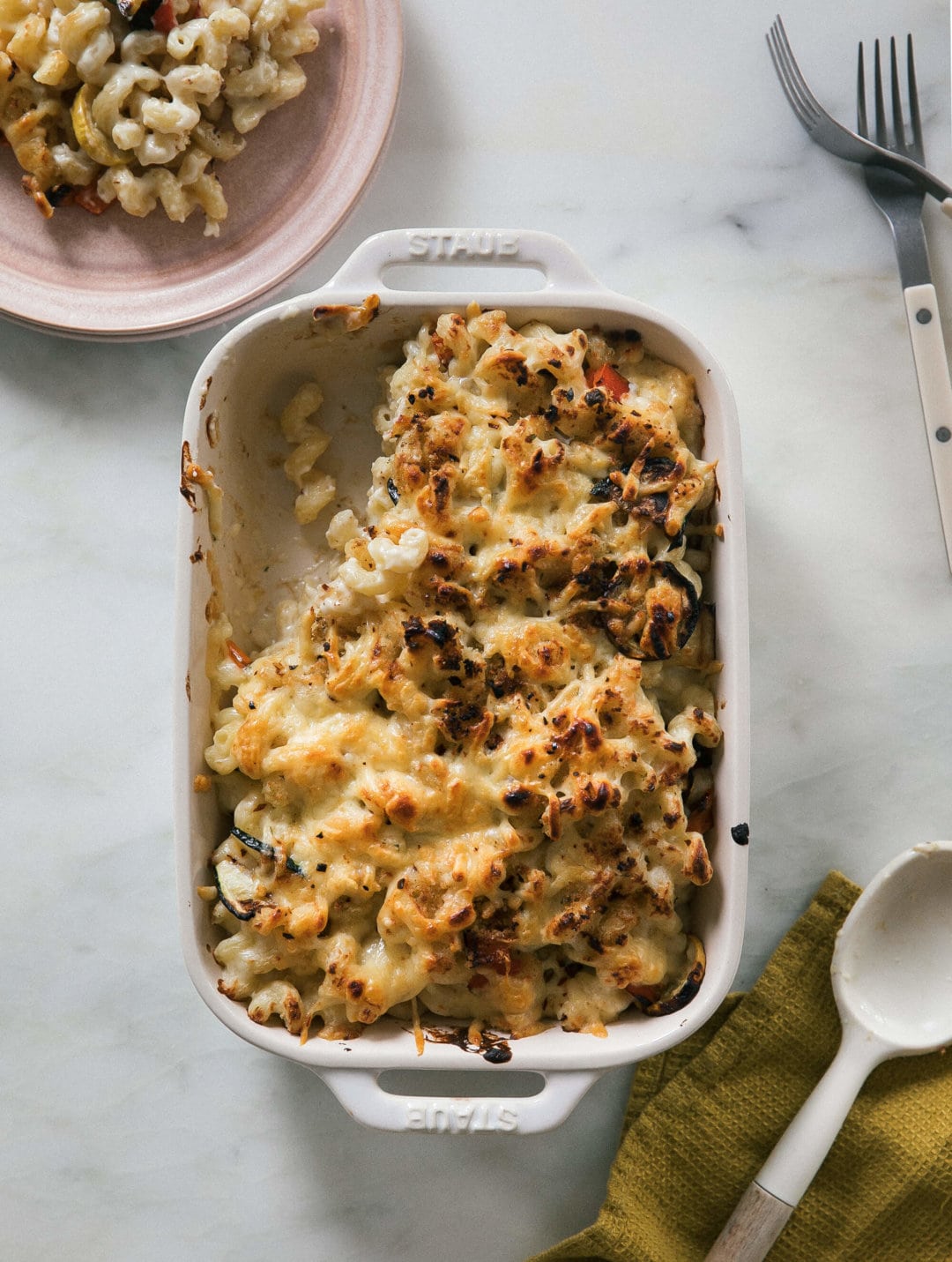 Summer Veggie Macaroni and Cheese A Cozy Kitchen