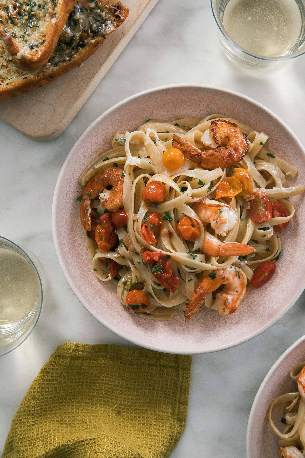 Sungold Tomato Shrimp Scampi