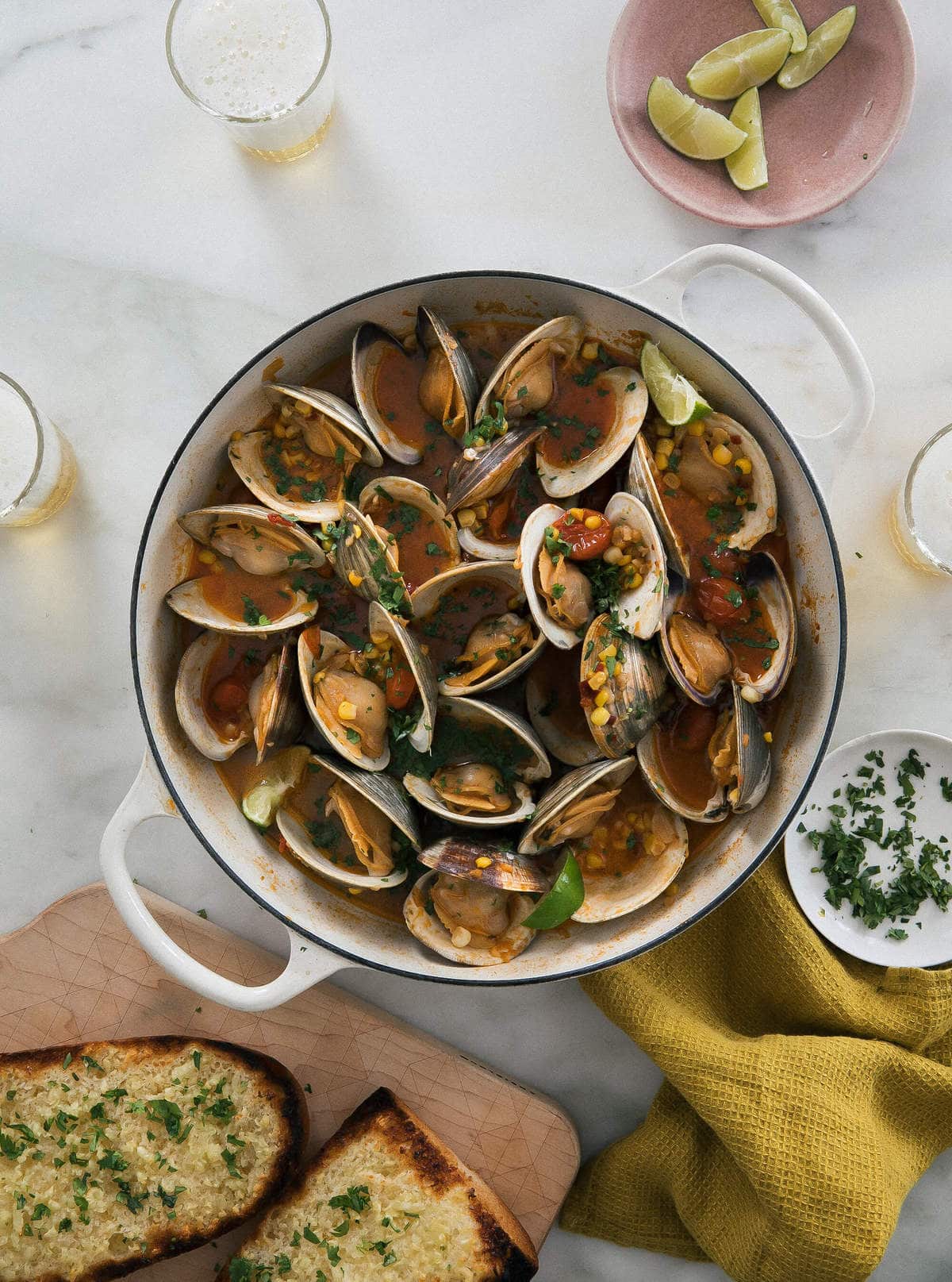 Chipolte Lime Braised Clams