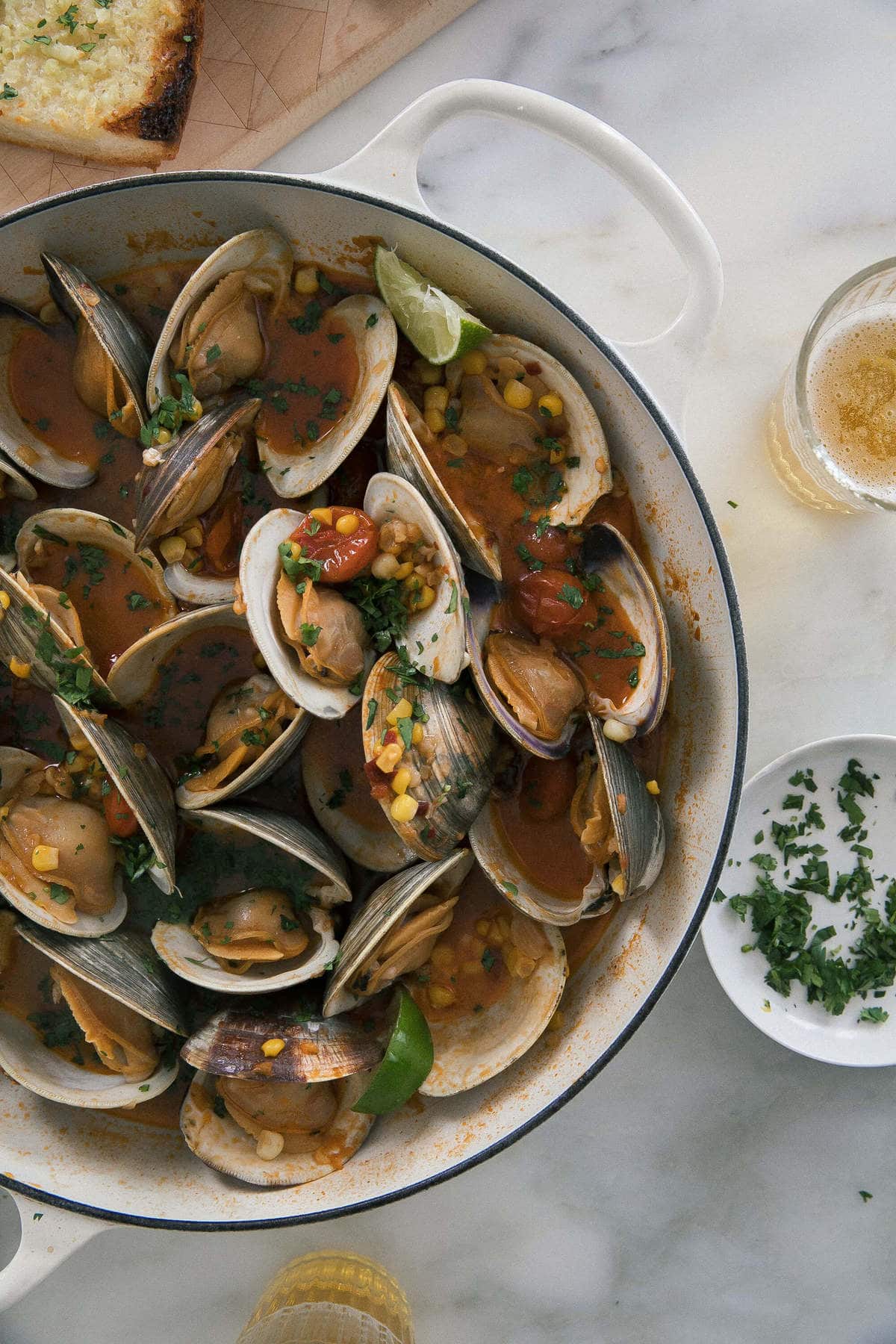 Chipolte Lime Braised Clams