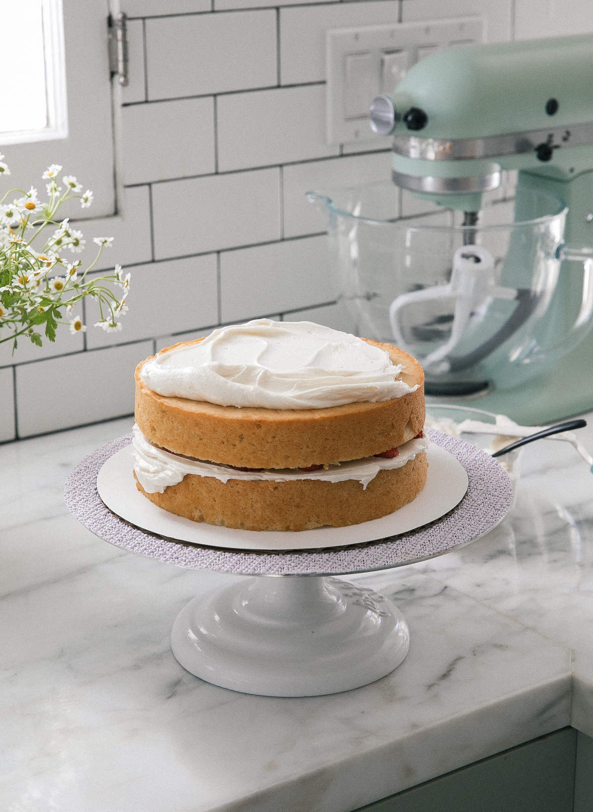 Strawberry Cream Cake Light Airy Easy Recipe A Cozy Kitchen