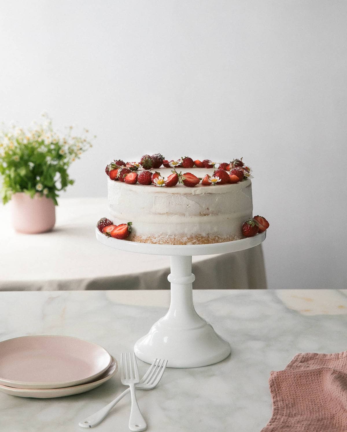 Strawberries and Cream Cake