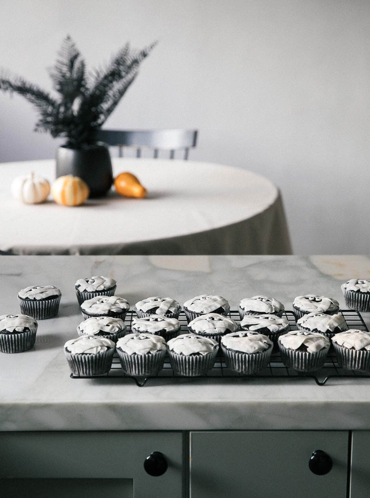 Mummy Dark Chocolate Cupcakes