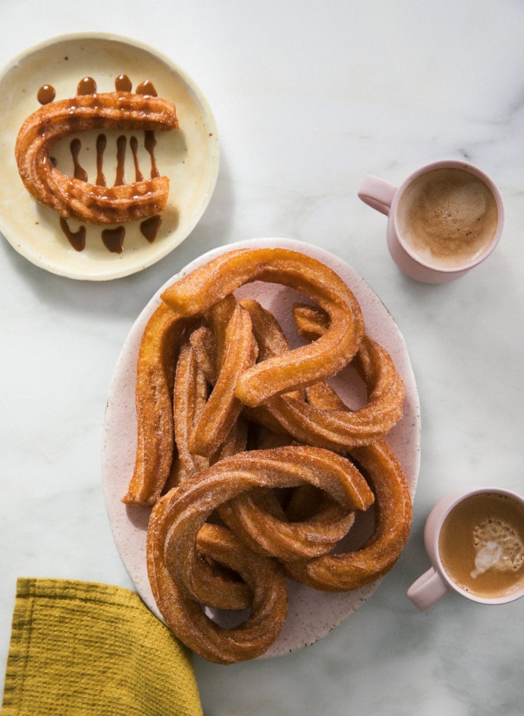 Pumpkin Churro overhead scene on counter