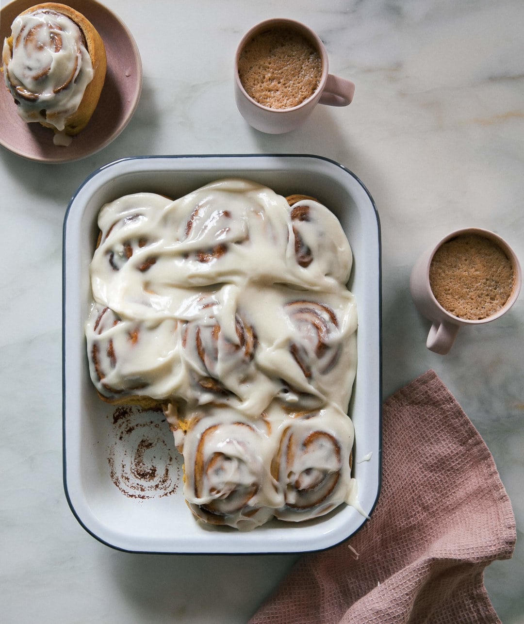 Pumpkin Cinnamon Rolls with Maple Frosting A Cozy Kitchen