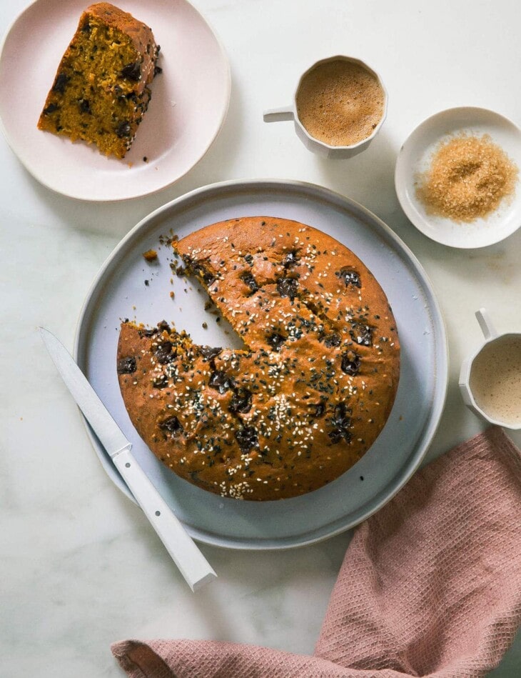 Sesame Pumpkin Chocolate Cake