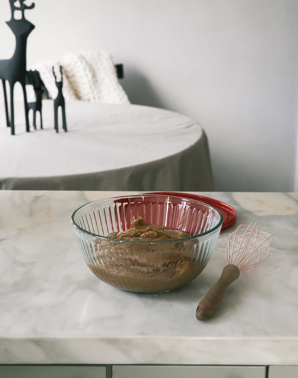 Dough for cookies in a bowl. 