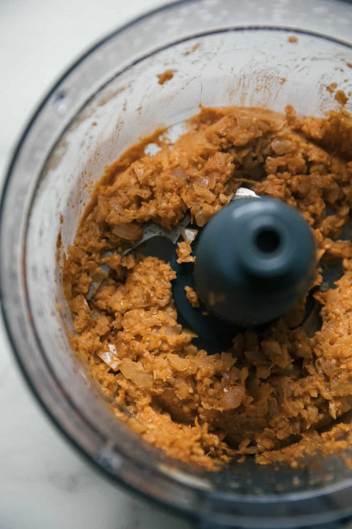 Food processor all mixed up. 