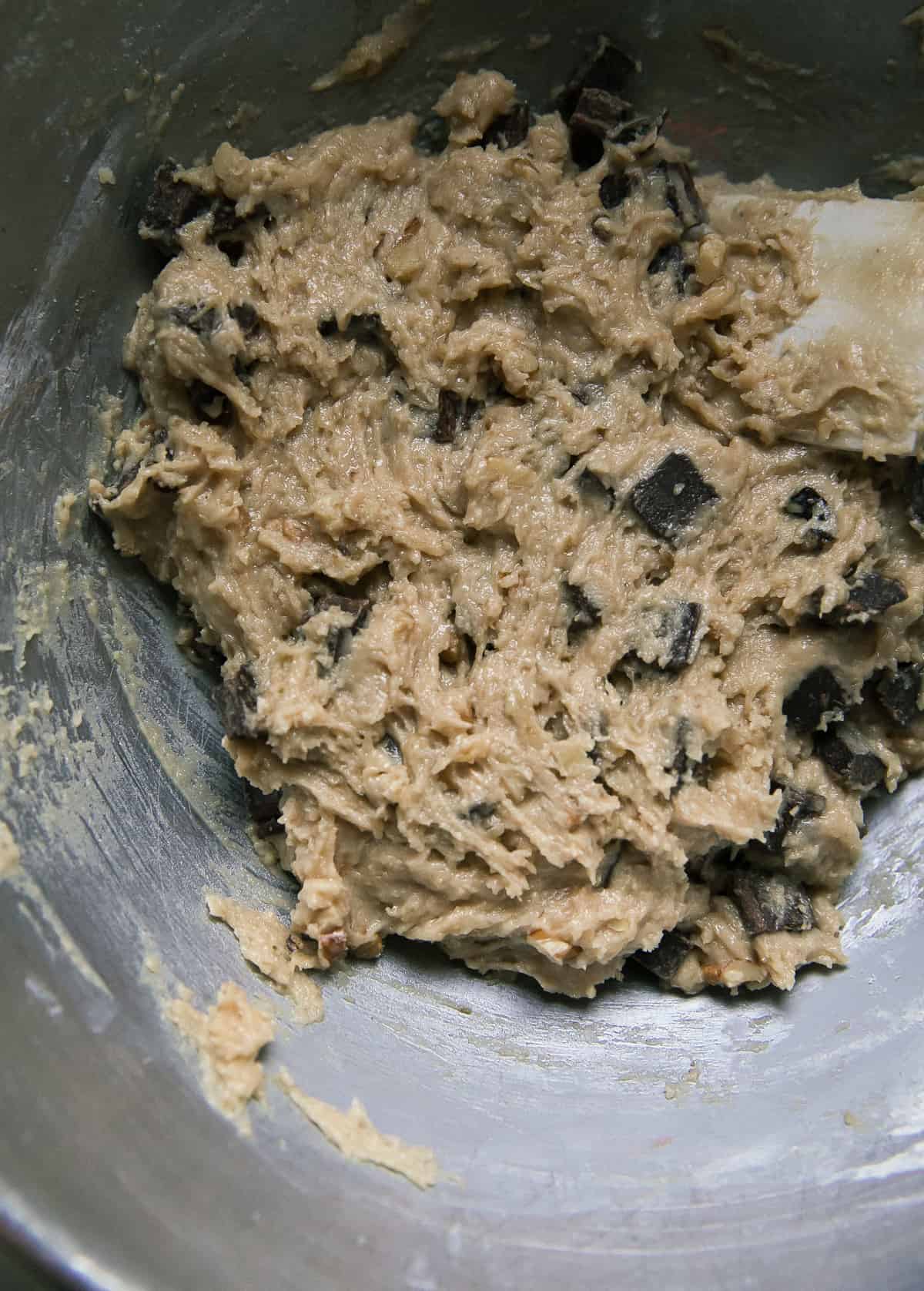 Dough for Banana Chocolate Chip Cookies