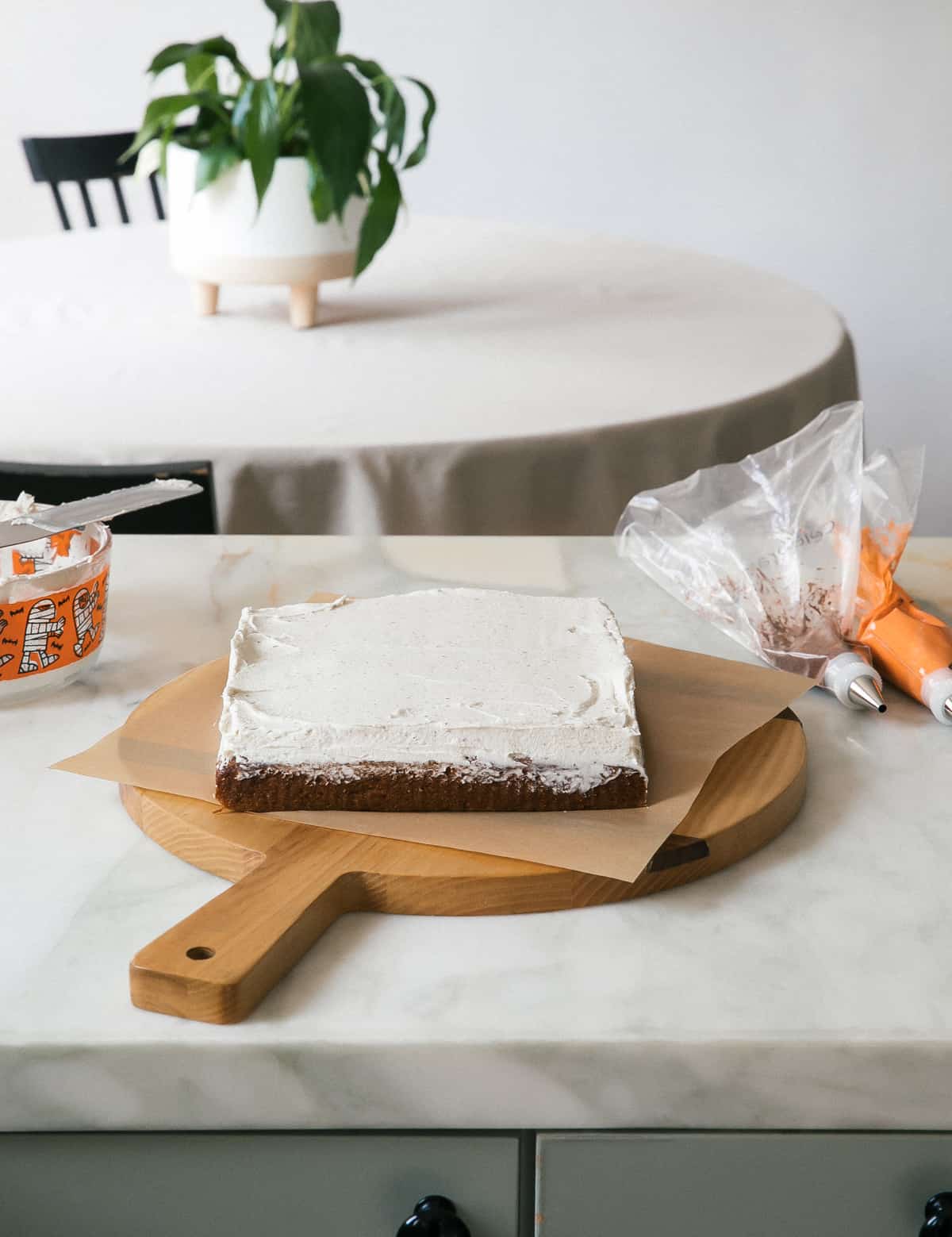 Mini Pumpkin Sheet Cake with Brown Butter Frosting