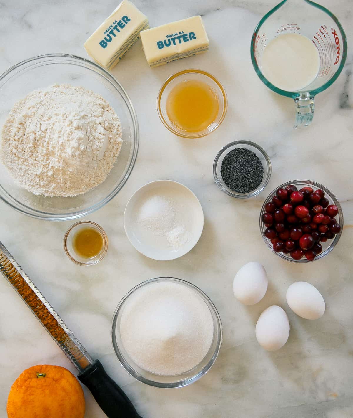 Cranberry Cake Ingredients.